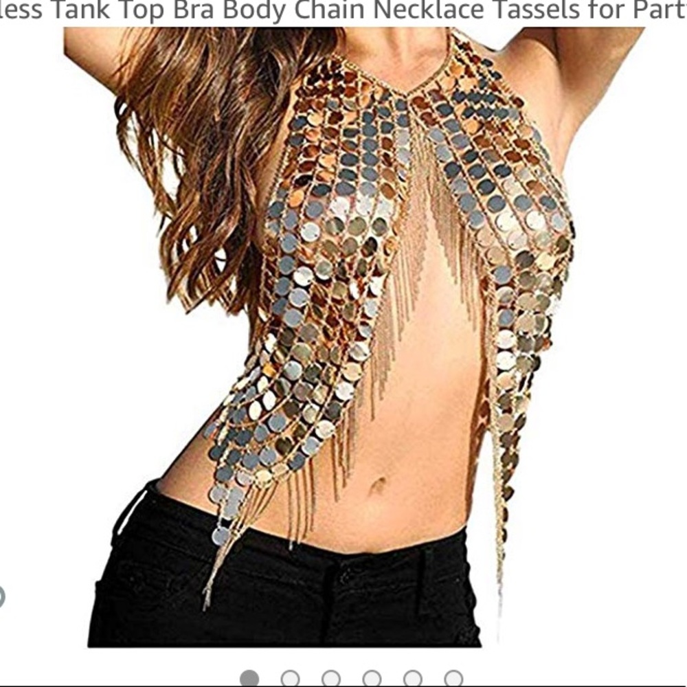 Gold chain Rave Top